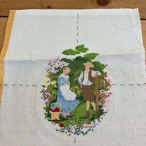 Orchard Rendezvous Completed Cross Stitch Hand Embroidery Creative Circle 1934